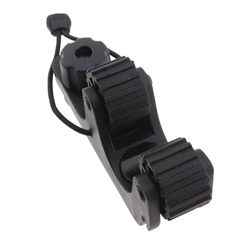 MDXing Multi Function Plastic Expansion Slide Rail Base 4.92x1.1x2.08 inches Nylon Rail Fixed Roller Paddle Clamp with Rope Kayak Cruising Accessories for Connecting Fishing Rod Holders - Thumbnail 3