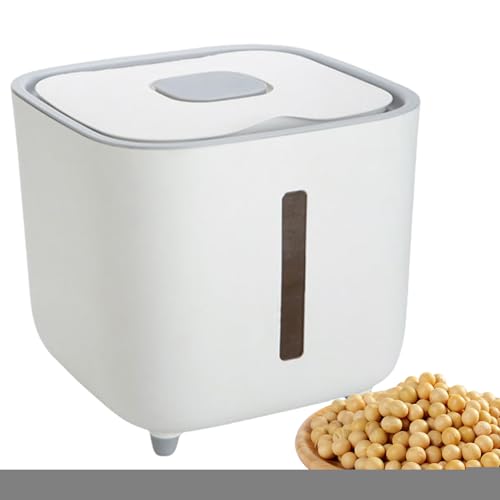 Contenedor De Almacenamiento De Granos – Dispensador De Arroz Grande | Cubo Hermético De PP Para Cereales Y Harina | Organizador De Cocina Apilable Para Pasta Nueces Legumbres Y Alimentos Secos