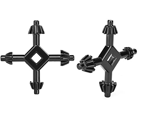 4-Way Chuck Key,2 PCS 4 in 1 Drills Chuck Key Multi-Functional Electric Drill Chunk Key for Most Drills and Power Tools