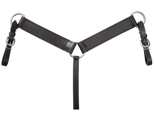 Tough 1 King Series Leather Miniature Breast Collar Black