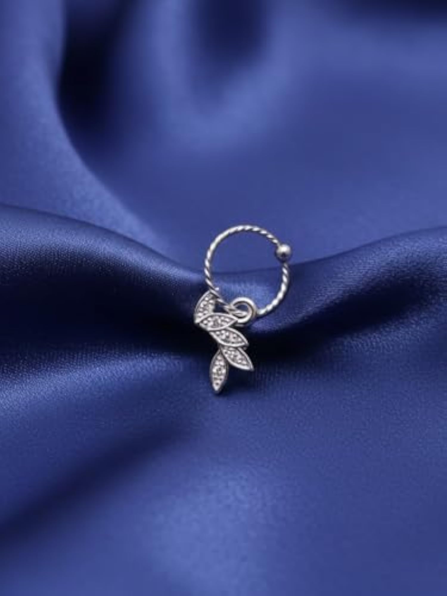 Dainty CZ Leaf Botanical Piercing Jewelry, Versatile