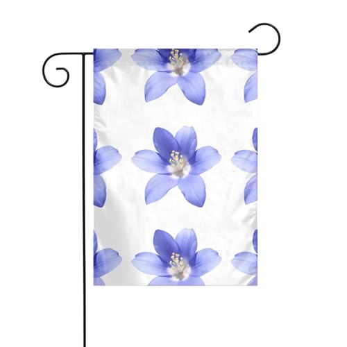 Drapeau de jardin de décoration de jardin 30,5 x 45,7 cm WHJSSF violet campanule image épaisse et résistante à l'usure pour pots de fleurs et pelouses de jardin