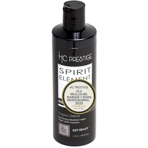 HC Prestige Shampoing Détox Charbon Actif – Anti-Pellicules & Racines Grasses – Homme & Femme – Sans Sulfate, Silicone – 96% Naturel, Vegan – Purifiant, Made in France – 300ml