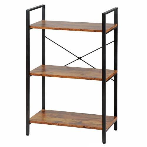 Vanspace 3 Tier Bookshelf Industrial Ladder Bookcase With Metal Frames Storage Organizer Modern Bookshelf For Bedroom, Living Room And Home Office #TOP6