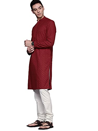 Image of Manyavar Men's Chikankari Kurta Set (2pcs)