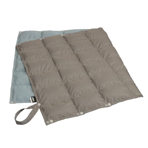 dream bed ひざ掛け 70cm × 120cm 軽くて暖かい 【 ドリームベッド 光電子 ミニ ダウンケット 】 遠赤外線 ホックの留め方で 使い方いろいろ 洗える 羽毛 撥水 コンパクト 選べる3カラー ポースリン ブルー