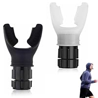 2PCS Tragbares Atemtrainer Breathing Trainer,Atemtrainer Lungentrainer,Lungentrainer,Breathing Trainer,Lungenübungsgerät Mit Einstellbarem Widerstand,Verbessert Die Kraftausdauer (Weiß Und Schwarz)