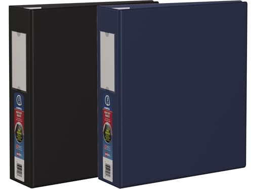Avery Heavy Duty 3 Ring Binder, 3 Inch, One Touch Locking D Rings, Navy, 4 Pockets, 670 Sheet Capacity, PVC Free (79961) by Avery - Image 2