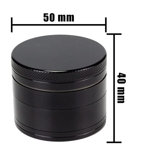 Aluminum CNC Grinder Size 50mm 4 Parts Black, 4 parts 50mm - Image 3