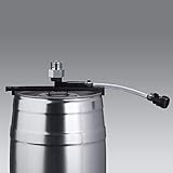 bis es sich seitlich am Rand des Fasses einrastet und befestigen Sie Ihren Bierschlauch seitlich und den CO2-Schlauch oberhalb vom Adapter. Co2 - Eingang 5/8 Bieranschluss 5/8 Zoll