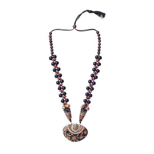 Image of Handcrafted Tribal Dhokra & Floral Charm Necklace Collection | Artisan Brass, Glass & Contemporary Statement Necklaces for Women | Ethnic, Elegant & Artistic Jewelry