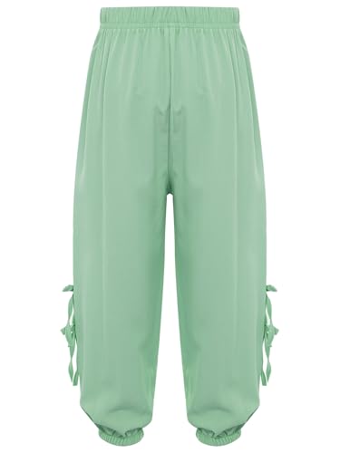 Kids Girl's Bowknot Baggy Sweatpants Lightweight Wide Leg Pants Casual Elastic Waistband Jogger Trousers4