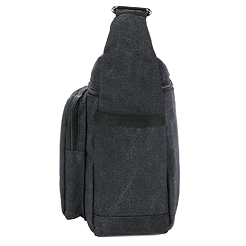 OSALADI Bolsa carteiro vintage de lona, bolsa de ombro para homens e mulheres, bolsa para laptop, cá