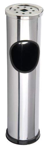 Spetebo Plancher en Acier Inoxydable Cendrier avec Corbeille 56,5 cm