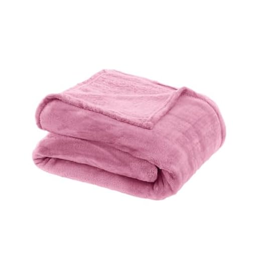 Cobertor, Manta, Toque de seda, 180x220cm, 100% Poliester, Toque macio, 250g/m², Altihaus, Alta durabilidade, Elegante, Conforto térmico (Rosê)
