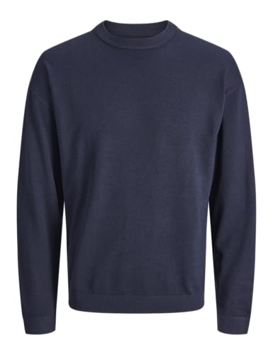Pull Jjcole Knit Crew Neck bleu marine taille XL tricot souple isolant et respirant pour homme