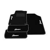Set de tapis de voiture compatibles avec Citroen DS3 3 portes 2010-2015. COMPOSITION DU KIT : 2 tapis avant et 2 tapis arrière, boutons installés. Couleur: tapis noir, bordure noire, couture blanche.