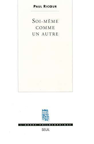 Soi-même comme un autre [French] 2020114585 Book Cover