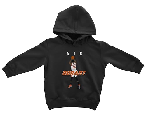 Phoenix Star Player Air Durant Basketball Fans Toddler Hooded Sweatshirt (Black, 5T)