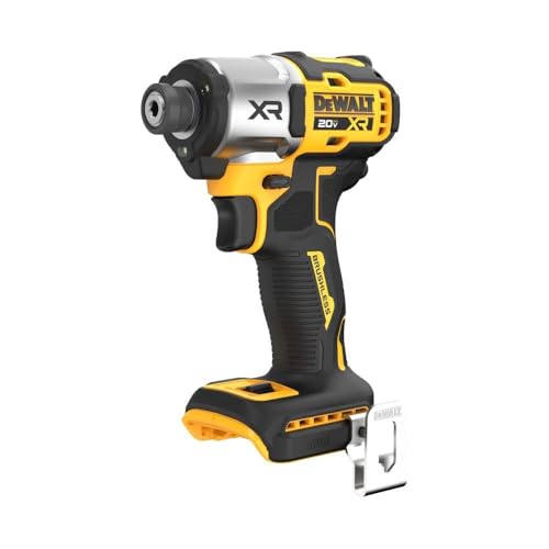 DEWALT 20V MAX XR Impact Driver, 1/4 Inch High Torque Brushless 3 Speed Premium Cordless Impact Driver with LED Light, Extreme Runtime, Tool Only (DCF845B)