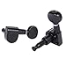 Dopro 15:1 Guitar 2 Pin Tuners Tuning Keys Dual Pin Guitar Tuning Machine Heads for Import Style Squier Affinity/Ibanez/Yamaha Guitars Mini Oval Key Black