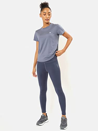 Image of CULT Solid Active T-Shirt with Logo | Women's Gym T-Shirts | Lightweight | High-Performance Workout Wear