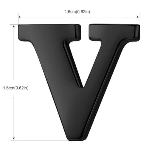 Image of HONEY BEAR Initial Alphabet Letter Lapel Pins Collar Badge Brooches for Mens /Womens Shirt Dress Decoration Black