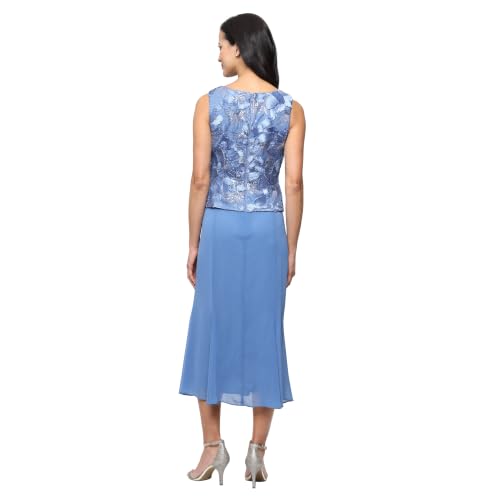 Image of Alex Evenings Women's Tea Length Jacket Dress, Perfect for Weddings, Formal Events (Petite and Regular Sizes)