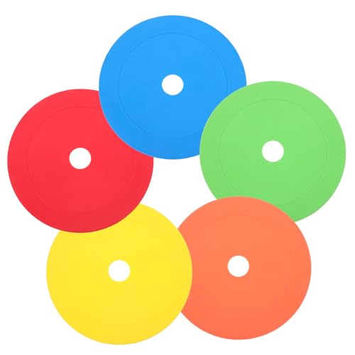 YARNOW 5pcs Soccer Training Sign Discs Non Slip Flat Cones for Sports Drills Durable Markers for Football Basketball Baseball for Site Boundaries Training Courses