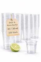 buxmed 80 Stück Shotbecher transparent 3 cl mit Skala – Schnapsgläser Plastik, Shotgläser, Pinnchen, Becher für Shots, BPA frei, stapelbar, Party Zubehör & Dosierbecher