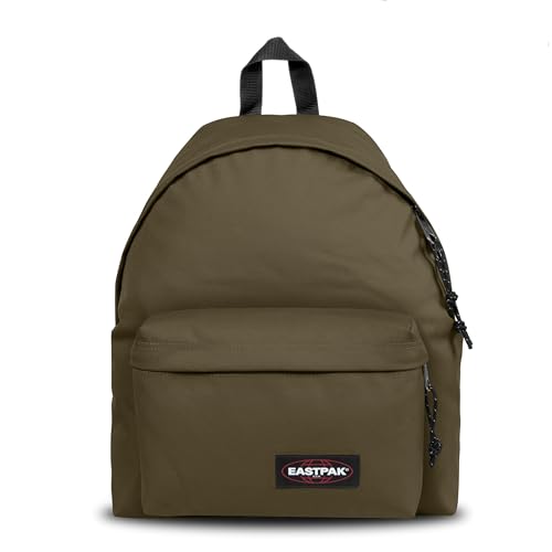 Image of EASTPAK Padded Pak'r - 24L Commuter Travel Backpack with Front Pocket, Water-Resistant, Vegan Materials & Adjustable Straps, Army Olive