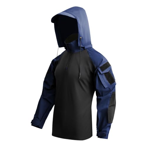 Camiseta de manga larga para hombre con cremallera 1/4, camiseta de entrenamiento para exteriores, camiseta de secado rápido, camiseta ligera y transpirable, camiseta funcional, camiseta de manga