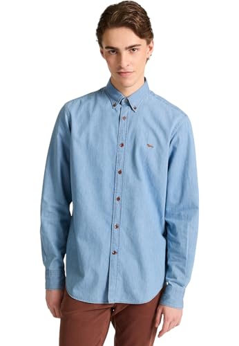  Harmont & Blaine Uomo Camicia Manica Lunga CRP001013161M Cotone Blu Chiaro M