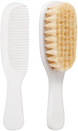 Buba Escova E Pente Baby Cerdas Naturais Branco