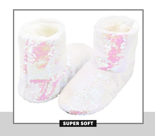 Image of Panda Bros Womens Ballerina Sequin Slippers, Bling House Slippers With Grippers