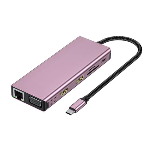 Station d'accueil double moniteurs pour le télétravail adaptateur USB C 12 en 1 avec Ethernet