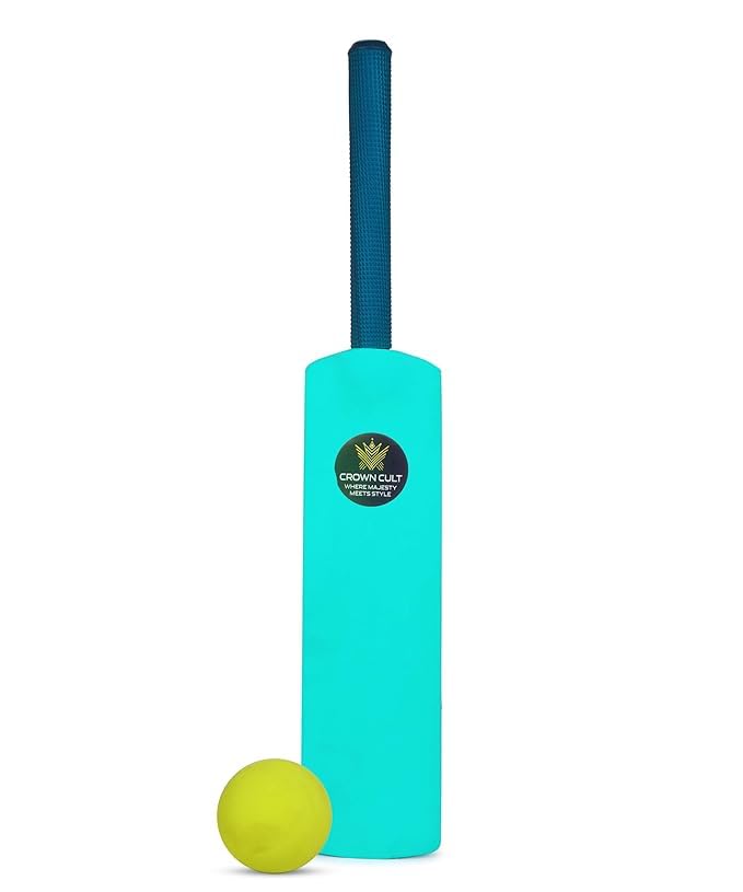 Foam Cricket Bat & Ball Set Ideal for Little Champions Aged 3 Years and Up! Easy-Grip Handle for Tiny Hands | Soft & Safe Sports Play for Kids (Blue)