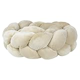 KOELL Deko Kissen Geflochtenes Kuschelkissen 180 cm – Flauschiges Deko- & Zierkissen fürs...