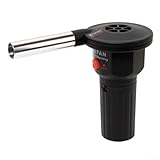 Soplador eléctrico para acampar al aire libre, barbacoa, parrilla y chimenea interior, estufa de leña, uso para mejorar la circulación del aire y la tasa de combustión