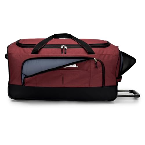 Pacific Gear Rolling Duffel Wheels, Luggage, Hockey Bag, Heavy Duty, Red, Large 30-Inch - Thumbnail 7