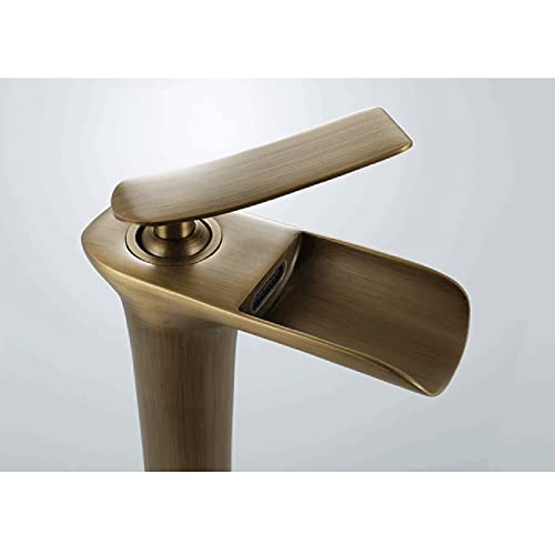 Robinet cascade salle de bain laiton antique mitigeur haut de gamme - 7