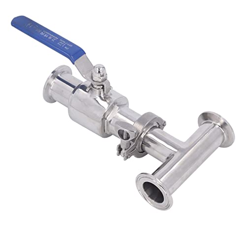 OQRSQOGV For Hardware Clamp Ball Valve with Handle 304 Stainless Steel Quick Connect Plumbing Valve Control metal tools (38mm / 1.5in Pipe OD)