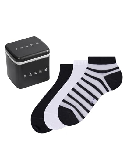 FALKE Men's Happy Box 3-Pack Sneaker Socks, Breathable, Cotton