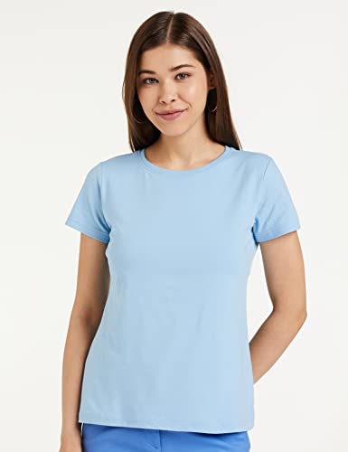 Image of Amazon Brand - Symbol Women Cotton Stretch Regular Fit Round Neck Half Sleeve T-Shirt (Available in Plus Sizes)