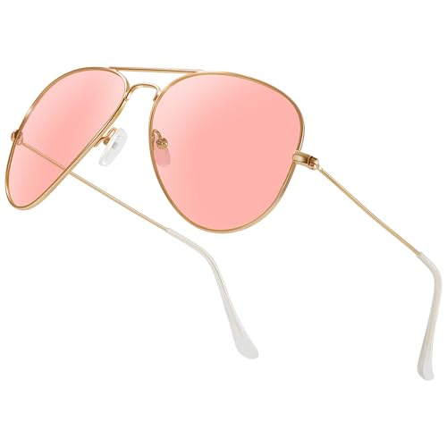 Image of Classic Aviator Sunglasses for Men Womens Polarized UV Protection Driving Sunglasses