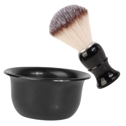 iplusmile Kit Cuidado Barba Brocha de Afeitar para Hombres Cuenco de Afeitar para Limpiar la Barba para Uso Diario el Baño