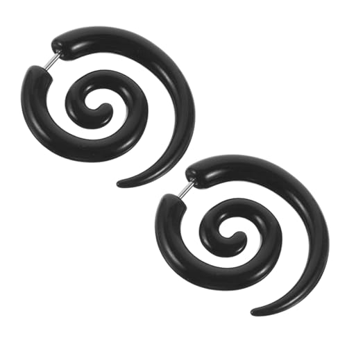 VALICLUD 1 Par De Pendientes De Caracol En Espiral Falsos Para Los Pendientes Cónicos Pendientes Giratorios Falsos Pendientes De Calibre Unisex Expansores Calibres