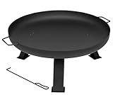 tepro Feuerstelle Feuerschale Reno, schwarz (80 x 93 x 35 cm)