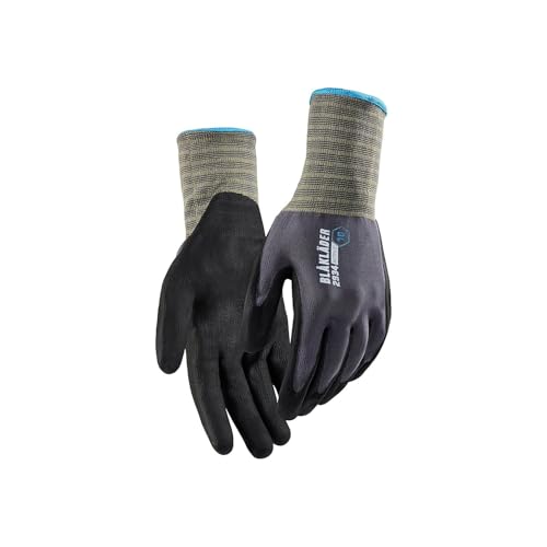 Guantes de trabajo Blaklader 2934 talla 7 gris claro de nitrilo resistente, lote de 12 pares