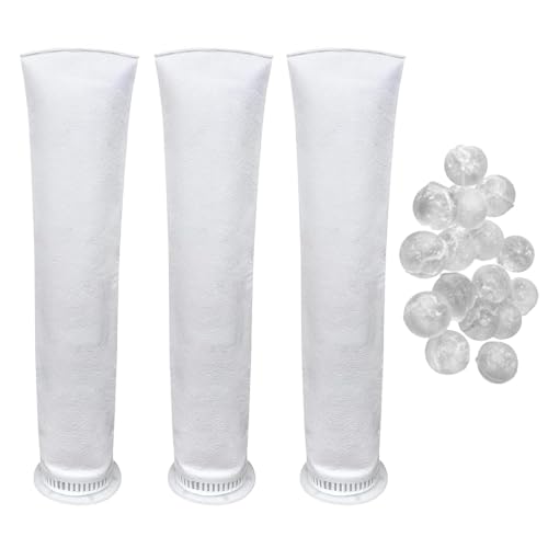 Image of 3pcs Filter Bag for Water Tank with 30pcs Antiscalant Balls, 5 Micron Sediment Filter for Overhead Water Tank & 20 Inch Big Blue Housing | Reusable Cartridge for Sand, Dirt, Silt, Mud & Rust